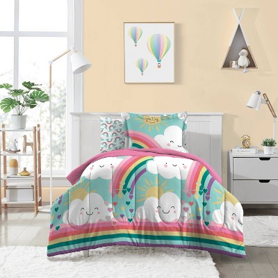 Twin Rainbow Flare Bed in a Bag Teal - Dream Factory