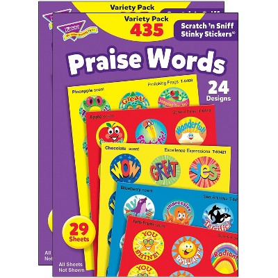 TREND School Fun Sparkle Stickers Variety Pack, 648 Per Pack, 2 Packs