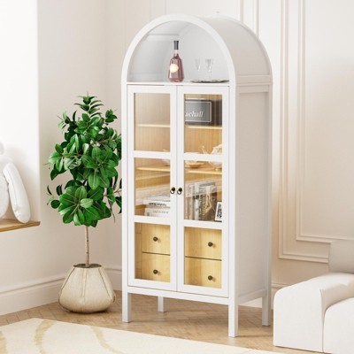 72" Tall Auto Sensor Light Arched Cabinet