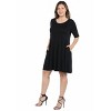 24seven Comfort Apparel Plus Size Knee Length Dress - 2 of 4
