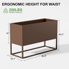 47x18x18 Inch Metal Planter with Shelves & Drainage – Indoor/Outdoor Use for Tall Plants, Flowers, Shrubs - 4 of 4
