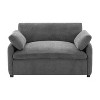 NicBex Oversized Chenille Deep Seat Single Sofa with Back Cushion & Pillows,Color Blocking Futon Couch for Living Room,Bedroom - 2 of 4