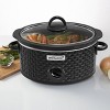 Brentwood 3.5 Quart Diamond Pattern Slow Cooker in Black - 4 of 4