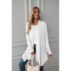 Coolmee Women's Lightweight Cardigan Casual Soft Long Sleeve Floral Knit Cardigans with Pockets High Low Hem Draped - 4 of 4
