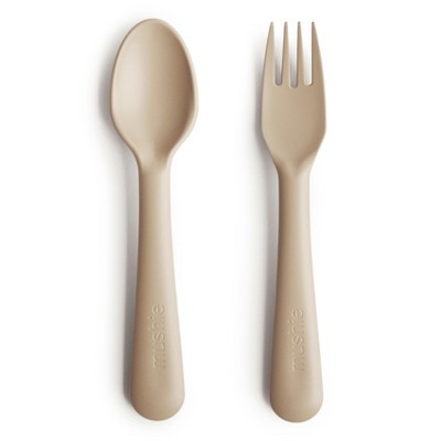 Mushie Dinnerware Fork and Spoon Set