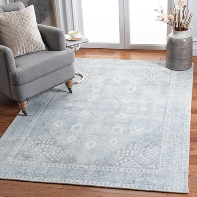 Handmade Gray Wool and Viscose Tufted Rectangular Rug, 3' x 5'