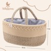 Babylicious XL Cotton Rope Diaper Caddy Organizer – Changing Table Storage for Wipes & Newborn Essentials - 4 of 4
