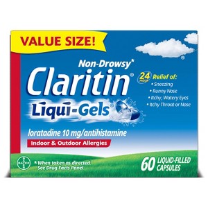 Claritin Allergy Relief 24 Hour Non-Drowsy Loratadine Liquid Gel - 1 of 4