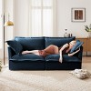 2 Seat Sectional Sofa,Straight Sectional Sofa With Upholstered Cushion And Detachable Cover,Deep Seat Sofa For Living Room-Cuddlewood - 2 of 4