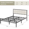 Full Size Metal Bed Frame, 10.8''Under Bed Storage, Headboard and Footboard, Metal Bed Mattress Foundation, No Box Spring Needed - 2 of 4