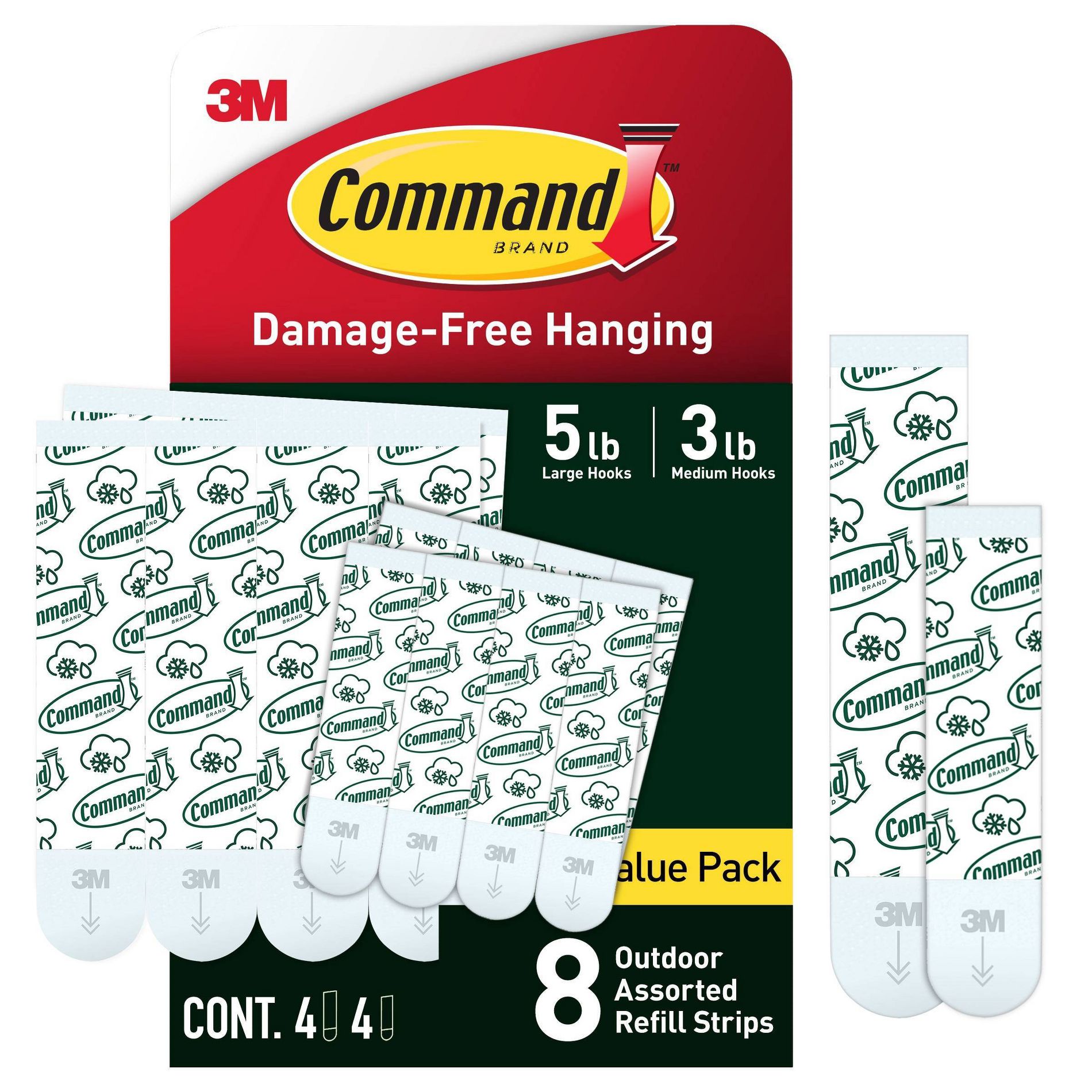 Command Bath and All-Weather Replacement Strips