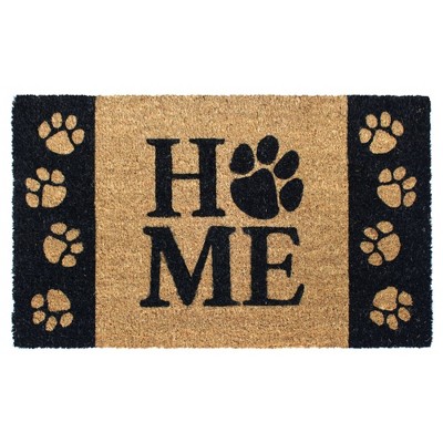 Tufted Stripe Home Paws Doormat Black - Raj
