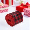 Unique Bargains Gift Wrap Ribbons Plaid Faux Linen 179.13"x2.48" 1 Pc - 2 of 4