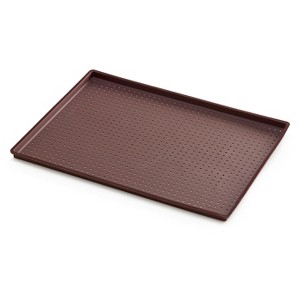 Lekue Silicone Perforated Pizza Mat, 11-Inch x 9-Inch, Brown - 1 of 2