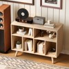 Record Player Stand with Vinyl Storage, Record Player Cabinet Holds Up to 350 Albums, Wood Turntable Stand Cube Storage Organizer for Living Room - 4 of 4
