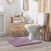 Hearth & Harbor Bathroom Rugs, Ultra Soft Velvet Memory Foam Bath Mats with PVC Backing - 2 of 4