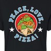 Women's - Teenage Mutant Ninja Turtles - Peace Love Pizza Cropped Graphic T-Shirt - 2 of 4