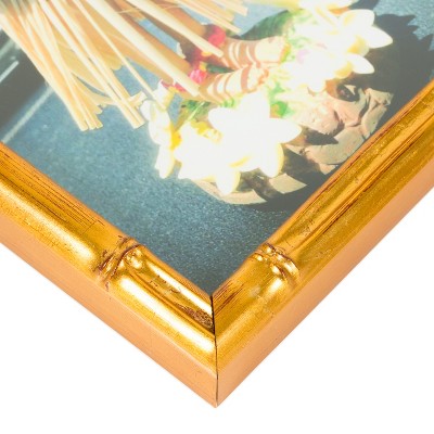 Vintage Gold Faux Bamboo 4x6 Wall Picture Frame