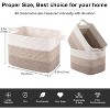 Attop Storage Basket, Woven Baskets for Storage, Cotton Rope Basket for toys,Towel Baskets for Bathroom - Pack of 3, Gradient Yellow - 4 of 4