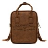 Paramount Network Bag, Crossbody, Yellowstone Dutton Ranch Cowboy Cowhide, Distressed Brown, Vegan Leather - 4 of 4