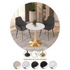LeisureMod Bristol 24" Round Dining Table, Modern MDF Top & Gold Pedestal Base Accent Table for Café or Dining Room - 4 of 4