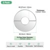 Unique Bargains 304 Stainless Steel Self-Adhesive Durable Mirror-Polished Escutcheon Plate 2 Pcs - 3 of 4