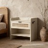 COZONY Rattan Nightstand with Charging Station, Boho Bedside Table with Type-C USB and Power Outlets for Bedroom and Living Room - 2 of 4