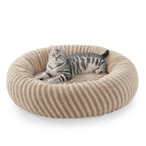 JOEJOY Round Dog Bed with Anti-Slip Bottom & Removable Cover,Rabbit Fur and Teddy Fabric with Drawstrings - 1 of 4