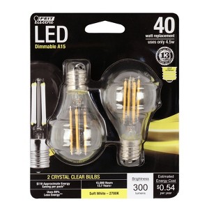 Feit Electric Performance A15 E17 (Intermediate) LED Bulb Soft White 40 Watt Equivalence 2 pk - 1 of 1