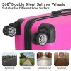 INFURNIC Bag And Luggage Sets Hard Shell Travel Suitcases Set, 3 Piece Rolling Luggage with Telescopic Handle, Pink, 21.06"*11.42"*30.12" - 4 of 4