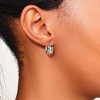 Anna-Kaci Women's Leaf - Shaped Hoop Earrings with Green Crystals - 2 of 4