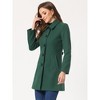 Allegra K Women's Collar Long Sleeve Single Breasted Winter Long Coat - 3 of 4