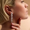 Ross-Simons Rhodium-Plated Floral Drop Earrings With 11.90 ct. t.w. Czs - 2 of 3