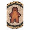 Earth Rugs Gingerbread Man Round Coaster 7"x7" Rustic Holiday Drink Mat - 3 of 3
