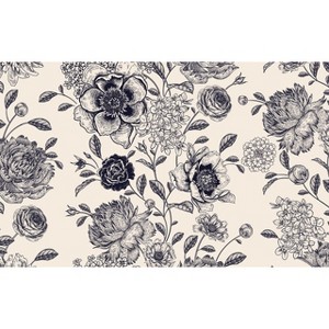 Briarwood Lane Everyday Doormat 30x18 Indoor Outdoor Woodcut Floral Doormat - 1 of 4