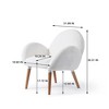 31.9" Imitation Lamb Fabric Modern Plush Sofa Chair with Solid Beech Frame - 4 of 4
