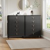 Fluted Dresser for Bedroom 43" Tall, 5-Drawer Modern Wood Chest, Space-Saving Storage Cabinet for Living Room, Hallway, or Entryway - 2 of 4