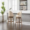 Resenkos Counter Bar Stools, Counter Stool,Bar Stools Set of 2 Counter Height Chairs with Footrest, 360 Degree Swivel,Off-White Beige - 4 of 4
