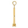 Black Bow Jewelry 14k Yellow Gold 3D Moveable Danforth Anchor Pendant - 2 of 4