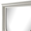 Royal Hampton Dresser Mirror, 38 Inch, White Rubberwood, Embossed Panels w LED - 3 of 4