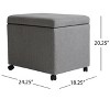 NicBex Storage Ottoman Bench for Bedroom,Modern Storage Bench with Plastic Casters,Ottoman for Living Room, Bedroom, Entryway,Gray - 3 of 4
