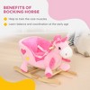 Whisen Plush Unicorn Rocking Horse with 32 Songs, Safety Seat Belt, Handles, Footrests, Rocker Toy Gift for Toddlers - Pink - 4 of 4