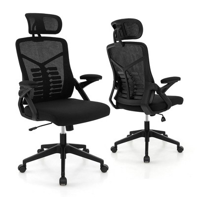 Tangkula Ergonomic Mesh Office Chair w/ Lumbar Support & Rocking Function Headrest