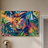 Art Remedy Relaxing Lion Tropical Jungle Animals Wall Art Framed - 2 of 4