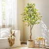Artificial Lemon Tree, Faux Lemon Tree with Realistic Trunk and Fruits, Suitable for Indoor Home Decoration Balcony Living Room - 2 of 4