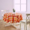 Solino Home Fall Buffalo Check Linen Round Tablecloth - 3 of 4