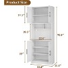 71" Pantry Cabinet, Tall Kitchen Hutch with Led Lights - 2 of 4