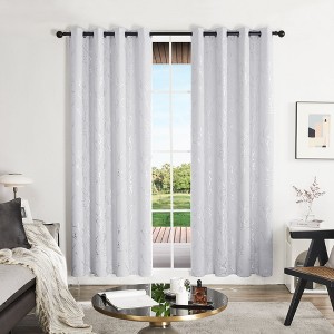 Deconovo Silver Tree Blackout Curtains (2 Panels) – Thermal Insulated - 1 of 4