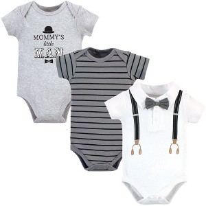 Little Treasure Baby Boy Cotton Bodysuits 3pk, Mommys Man - 1 of 1