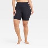 Women's Contour Curvy High-Rise Shorts 7" - All in Motion™ Black - image 3 of 4